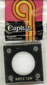 2x2 Capital Holder Plastic Capsule For 1 Oz Gold Maple Leaf Coin Black Case New - Picture 1 of 1