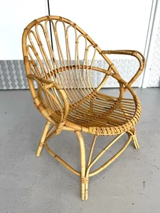 Vintage Bamboo Rattan Chair *Albini Style* AMAZING CONDITION Italian - Picture 1 of 4