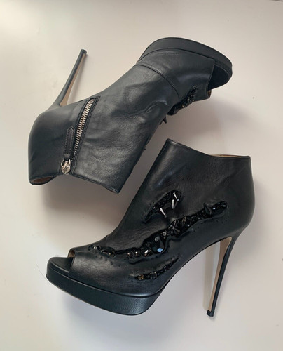 Scarpe donna Valentino Garavani stiletto pelle nera taglia 9 Made in Italy