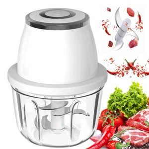 350ML Küche Elektrisch Zerkleinerer Mini Knoblauchhacker Obst Zwiebelschneider - Bild 1 von 16