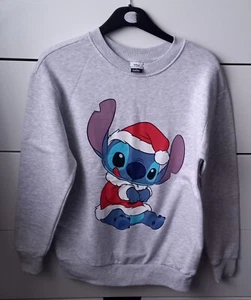 George at Asda Disney Classics Stitch Santa Christmas Jumper Size 8-10 Small - Picture 1 of 1