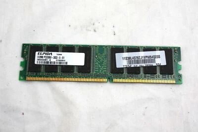 Elpida  EBD52UC8AMFA-5B Ram Stick PC-3200U 240  38L4378 73P2686 73P2684 - Image 1 of 3