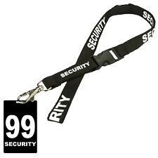 Security Card Number PVC & Lanyard Black Flat Safety Clip Swivel Release Buckle