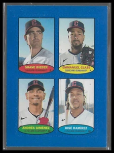 2023 Topps Heritage High Number Stamps BLUE Cleveland Guardians #74S - Picture 1 of 2