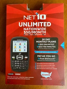 Samsung R355C Black Net 10 Unlimited Cellular CDMA Phone - Picture 1 of 5