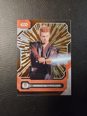 2024 Topps Star Wars High Tek SSP ANAKIN SKYWALKER ORANGE REFRACTOR 17/25 - Image 1 of 2