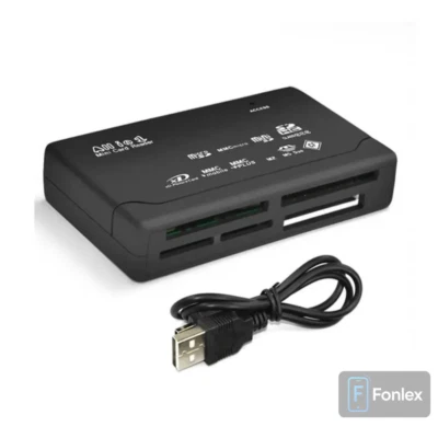 USB Kartenleser 6in1 Adapter CF TF SD MS M2 XD Kartenleser mit Stromkabel für PC - Bild 1 von 4