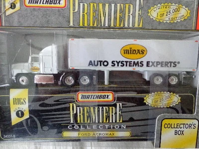 MATCHBOX DIECAST PREMIER COLLECTION FORD AEROMAX TRACTOR MIDAS TRAILER - Image 1 of 4
