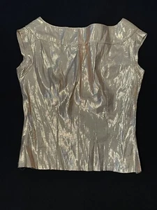 1950s Pin Up Gold Lame Top - Picture 1 of 4