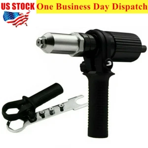 Professional Electric Rivet Nut Gun Adaptor Insert Cordless Power Drill Tool US - Picture 1 of 10