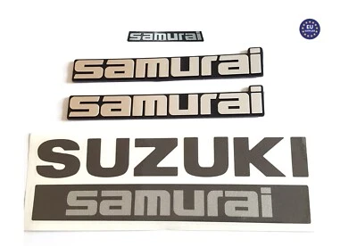 Suzuki Samurai SJ413 Emblem Set - 4 pieces 77811-83060, 77815-50CA0, 77815-83060 - Image 1 of 4