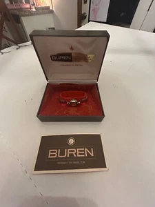 Vtg Buren 17 Jewels Silver Tone Dainty Manual Wind Up Mechanical Wrist Watch Old - Picture 1 of 4