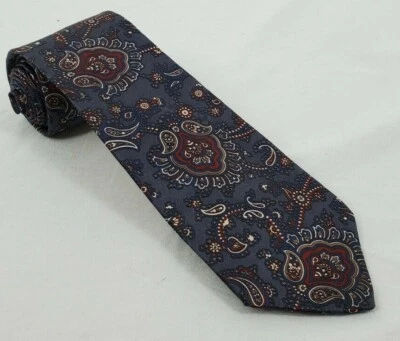 BILL BLASS Paisley Pattern - Purple/Burgundy/Tan Pure Silk Neck Tie-TIE DESIGNER - Image 1 of 4