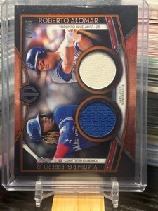 2020 Tribute Dual Player Relics Orange /25 Vladimir Guerrero Jr Roberto Alomar - Picture 1 of 2