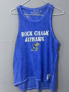 Kansas Jayhawks KU Tank Top Womens Medium Blue Pressbox - Picture 1 of 6