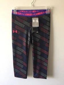 UNDER ARMOUR YOUTH GIRLS HEAT GEAR PRINTED CAPRIS: STYLE #1271020-006 -- MEDIUM - Picture 1 of 10