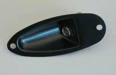 Presa jack barca piastra chitarra elettrica nera adatta per ST/Strat - Immagine 1 di 3