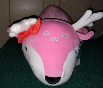 Almohada de felpa ponderada Pillowfort para niños ciervo rosa 19" nueva con etiquetas Foto 1 de 3