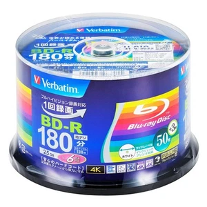 Verbatim Single Recording Blu-ray Disc BD-R 25GB 50 Discs + 3 discs Ext - Photo 1/7