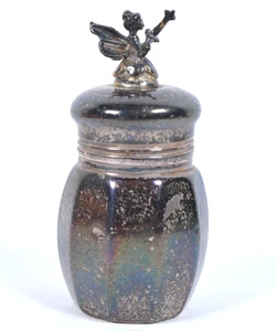 Vtg Empire Sterling Silver 925 Tooth Fairy Box Jar Lidded Container Holder - Picture 1 of 11