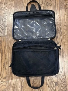 Tartan + Twine Basics Black Classic Weekender Makeup Cosmetic Travel Bag 12 x 9 - Picture 1 of 9