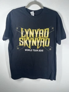 Camiseta Lynyrd Skynyrd World Tour 2015 para hombre talla M negra - Imagen 1 de 10