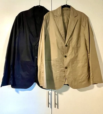 Lote de 2 chaquetas de traje ligeras de algodón sin estructura para hombre grandes 42R usadas en excelente estado Foto 1 de 4