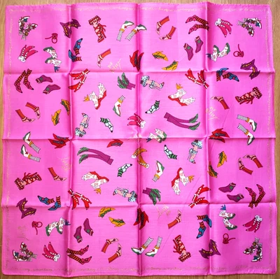 Vintage Betsey Johnson Y2K Pink Boots Socks Tights Lace Up Shoe Lamp Dress Scarf - Image 1 of 4