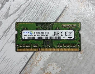 Genuine Samsung 4GB DDR3L-1600 SODIMM Laptop Memory RAM M471B5173DB0-YK0 Tested - Image 1 of 2