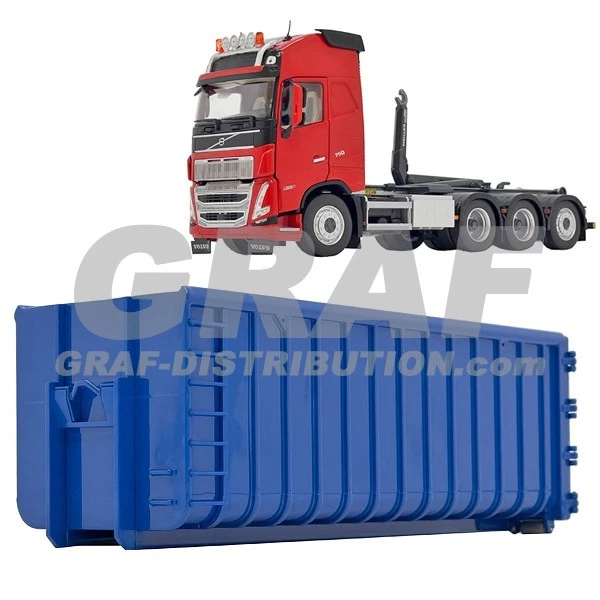 MA2306-01 Contenitore Hakenlift Blu 40m³ 1/32 1:32 Marge - Immagine 1 di 1