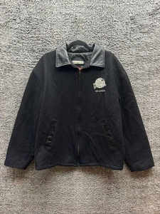 Vintage Planet Hollywood San Antonio Collared Bomber Jacket Black Mens Size XL - Picture 1 of 14