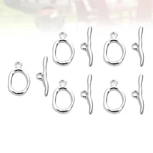 Juego de 5 broches de conector de cadena componentes de collar hágalo usted mismo hebilla de joyería - Imagen 1 de 11