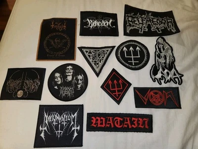 Black Metal Patches x 12  Watain Uada - Image 1 of 2