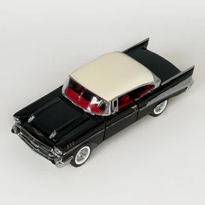 Franklin Mint The 1957 Chevy Bel Air Convertible Black Red Diecast 4.5” - Picture 1 of 13