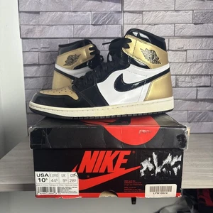 Größe 10,5 - Air Jordan 1 Retro OG NRG High Gold Toe DMG Box - Bild 1 von 22