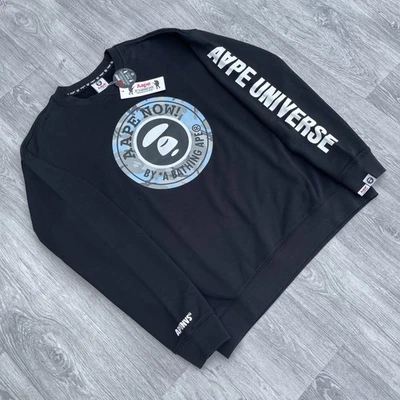 Aape A Bathing Ape Starbuck Crew Neck Sweatshirt Jumper - Black [XL] - Image 1 of 4