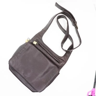 St Johns Bay Дамская сумка женщин коричневый шагреневой кожи клапан карманы сумочка наплечная сумка - Изображение 1 из 4