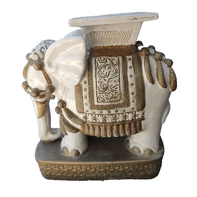 Taburete de asiento de jardín de elefante de porcelana asiática soporte para plantas interior exterior 43 libras  Foto 1 de 4