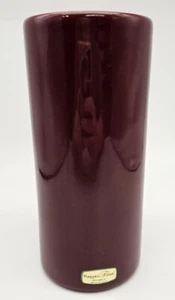 Vintage Burgundy Ceramic Haegar Vase 8 7/8 Inches Tall - Picture 1 of 10
