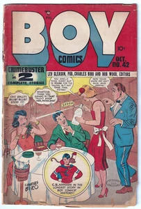 BOY COMICS 42 (1948) Spayed in Face; Crimebuster; Scarce: NO CGCs; READER - Picture 1 of 2