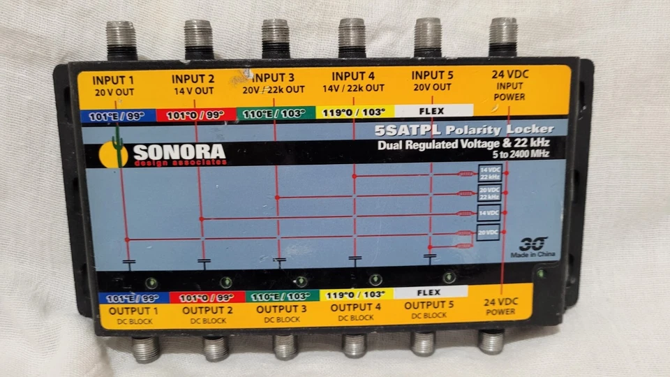 Sonora DirecTV 5SATPL Polarity Locker Dual Regulated Voltage & 22kHz Direct TV - Image 1 of 1