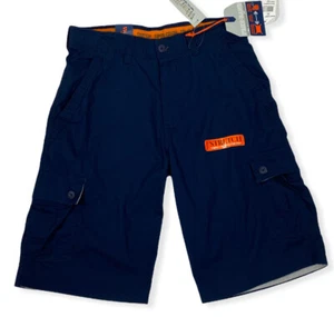 Men's Wear First Comfort Flex Waist Free-Band Belted Cargo Shorts Sz 30 Blue NWT - Picture 1 of 6