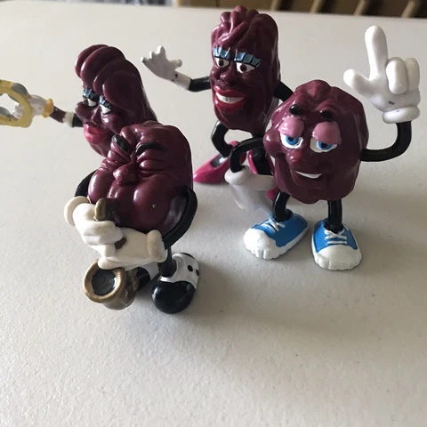 1987 California Raisins Lot of 4 Singers Dancers Figures Vintage Grapevine Cover