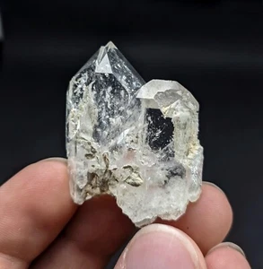 Natural Chlorite included Quartz twin crystals from Balochistan Pakistan, - Picture 1 of 8