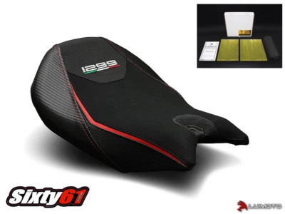 Ducati 1299 Panigale Seat Cover & Gel 2015-2018 Black Red Rider Veloce Luimoto - Изображение 1 из 4