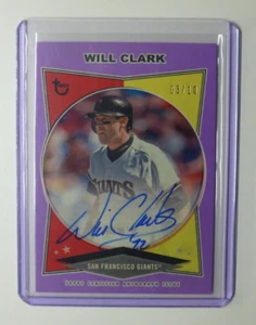 2023 Topps Brooklyn Collection Will Clark On-card Autograph Purple #ed /10 - Picture 1 of 2