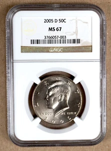 2005-D KENNEDY HALF DOLLAR NGC MS67 057003 - BUSINESS STRIKE - Picture 1 of 2