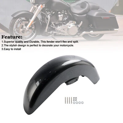 ABS Front Fender Mudguard For Touring Street Glide Road Glide 2014~2024 Carbon#, - Изображение 1 из 4