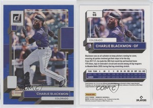 2022 Panini Donruss Holo Blue Charlie Blackmon #98