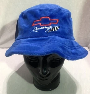 Chevrolet Racing Blue Bucket Hat Micro Furr GM Chevy Logo Cap New 👀 👍🏼 🔥 - Picture 1 of 3